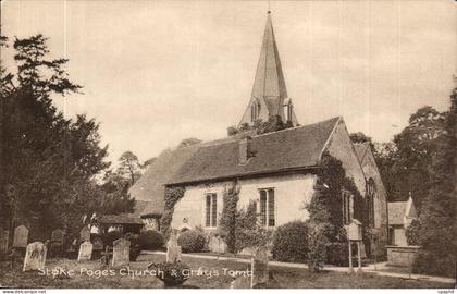 Buckinghamshire-England-Angleterre- Stoke Poges Church and Gray's Tomb -CPA