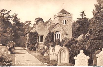 uk3241 stoke poges church spire buckinghamshire real photo uk