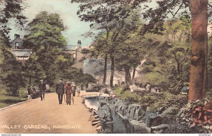 England 1921 Valley Gardens Harrogate vintage postcard
