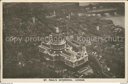 London St Paul's Cathedral aerial view