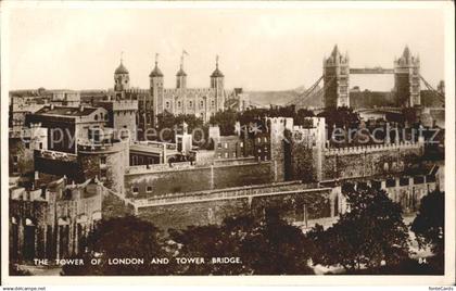 London Tower of London and Tower Bridge