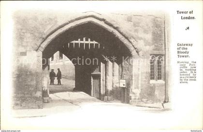 London Tower of London Gateway of the Bloody Tower