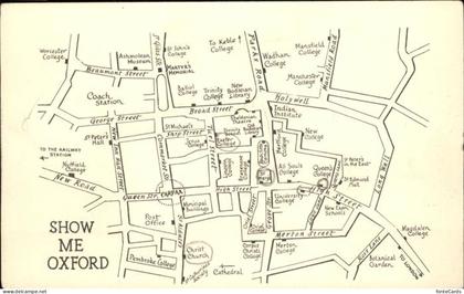 Oxford Oxfordshire Strassenkarte