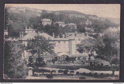 Vintage Postcard England Ventnor Royal Hotel 1909
