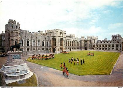 CPM Windsor Castle Berkshire The Band and Castle Guards in the Quadrangle at Windsor Castle