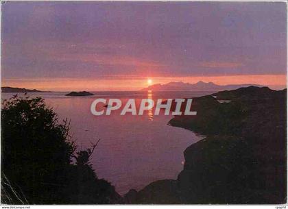 CPA Sunset over Rhum and Eigg from Ardtoe Argyllshire