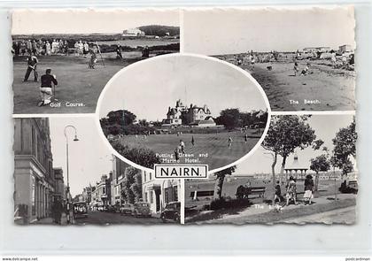 Scotland - NAIRN - Golf course - The beach - High street - The Links - Putting green and Marine Hotel
