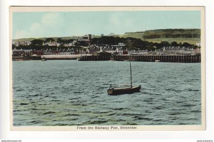 Stranraer from the Railway Pier - old Wigtownshire postcard