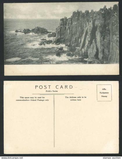 Land's End, Rocks Cornwall Coastal Frith's Old Postcard