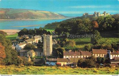 Llanstephan Llansteffan Carmarthenshire Wales UK View from the Hills