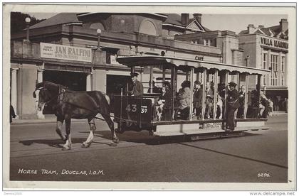 ILE DE MAN - ISLE OF MAN - HORSE TRAM, DOUGLAS - TRAMWAY À CHEVAL (TRACTION ANIMALE)