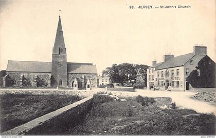 Jersey - St. John - Church and St. John's Hotel - Publ. H. G. Allix 98