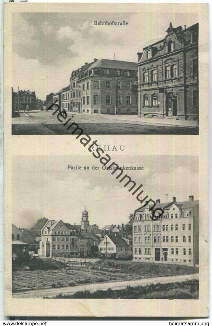 Rehau - Bahnhofsstrasse - Ortskrankenkasse - Verlag Adolf Geier Rehau