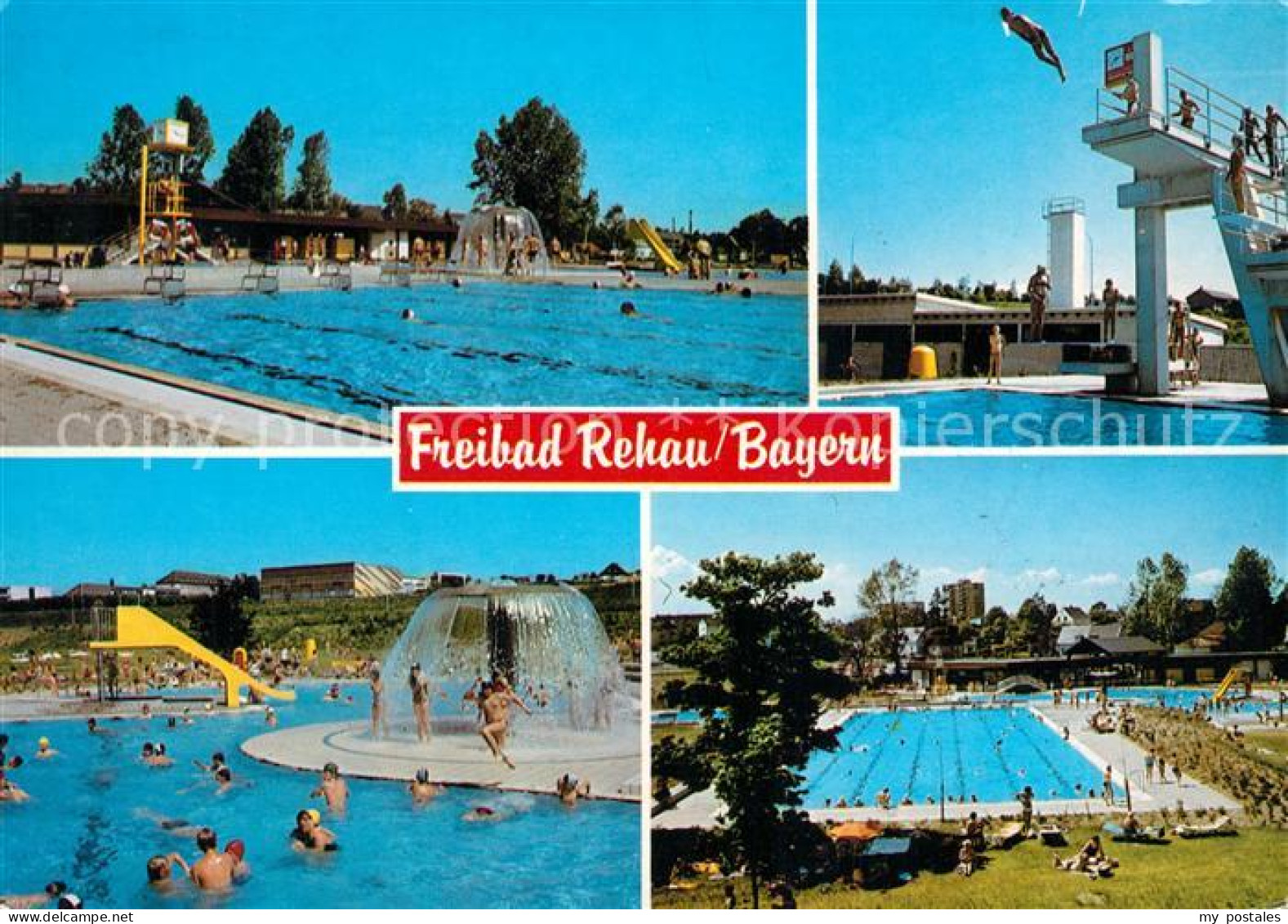 Rehau Oberfranken Freibad Teilansichten