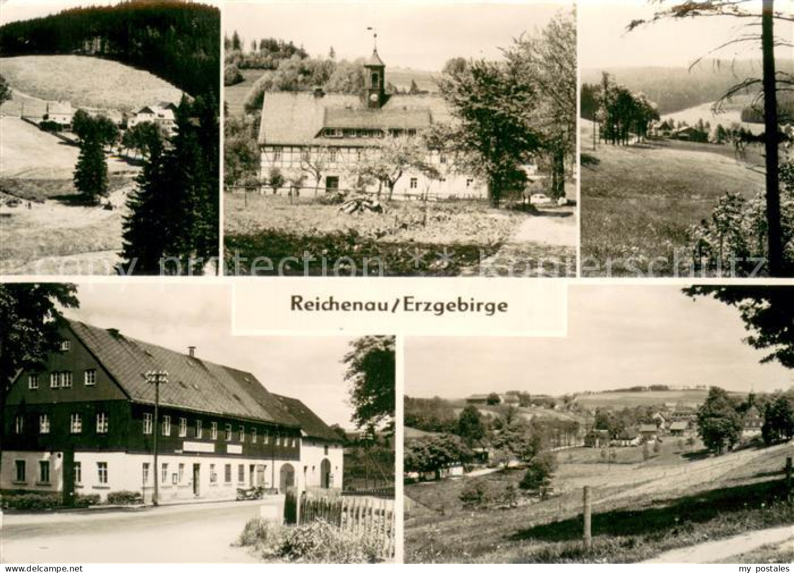 Reichenau Hartmannsdorf-Reichenau Teilansichten Landschaftspanorama Erzgebirge