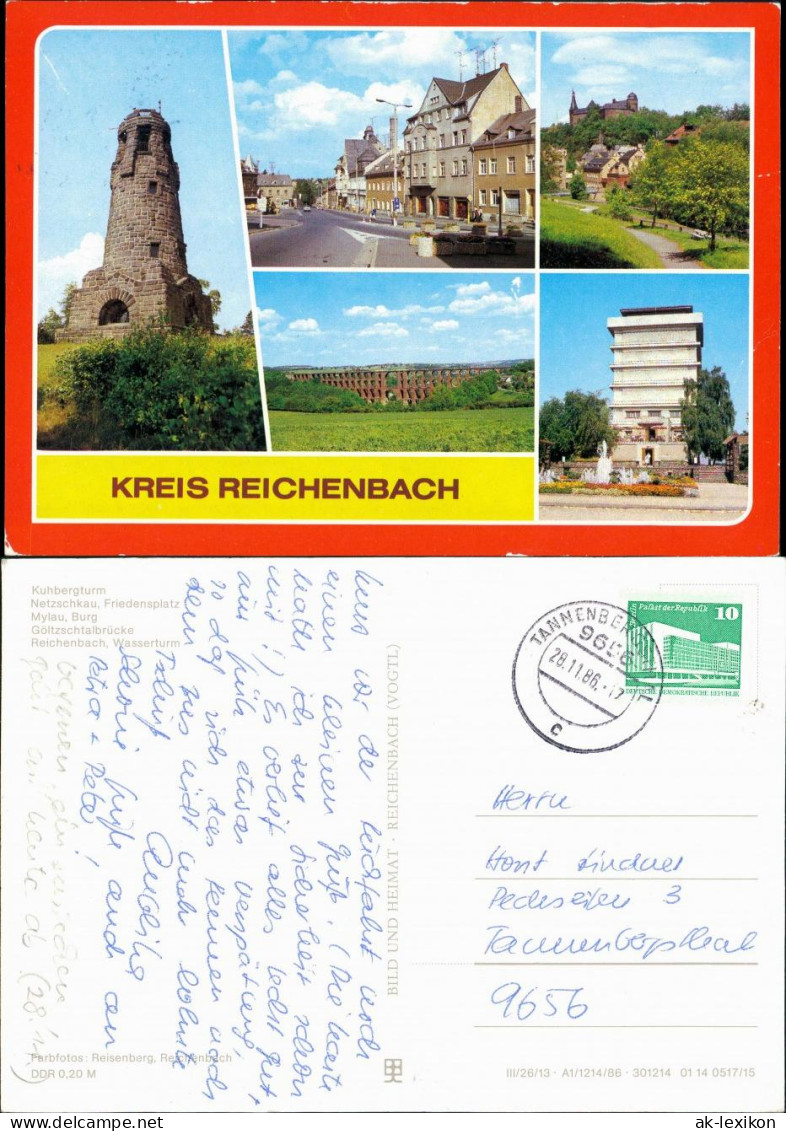 Reichenbach (Vogtland) Kuhbergturm, Netzschkau -   Göltzschtalbrücke 1982