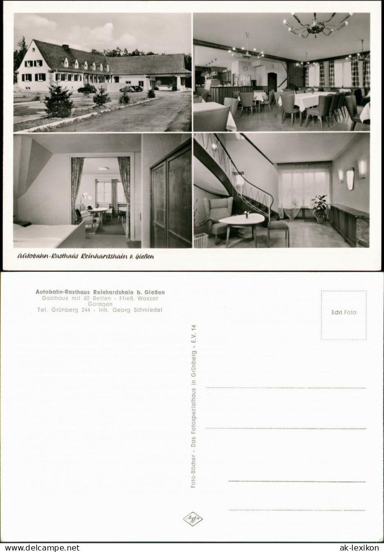 Reinhardshain-Grünberg (Hessen) Autobahn-Rasthaus 4 Bild Innen 1961