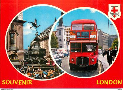 CPM Piccadilly Circus Red Bus London Autobus