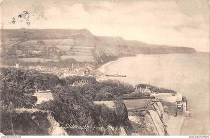uk14441 sidmouth from rock hill real photo uk