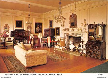 uk49290 white drawing room knebworth house hertfordshire uk