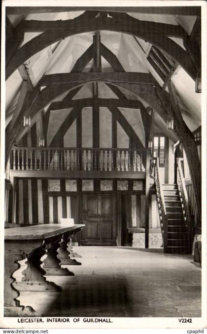 Grande Bretagne Great BRitain CPA Leicester Interior of Guildhall