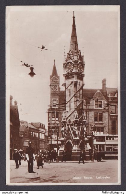 Vintage Postcard England Leicester Clock Tower