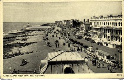CPA Marne Parade West From Pier Worthing