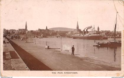 BR62186 the pier kingstown ship bateaux real photo   northern ireland