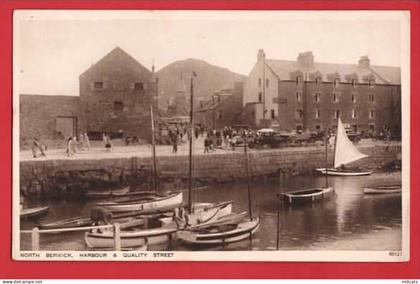 SCOTLAND.  EAST LOTHIAN.  NORTH BERWICK.   HARBOUR  + QUALTY ST. + YACHT