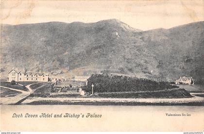uk37843 loch leven  hotel and bishop palace scotland real photo  uk lot 13 uk