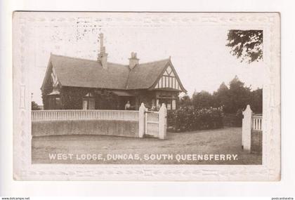 South Queensferry - West Lodge, Dundas - 1917 used West Lothian postcard