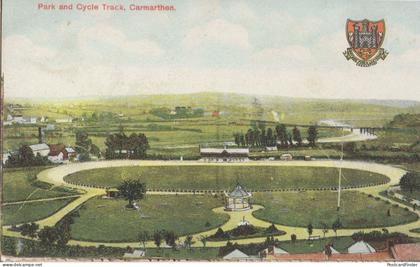 Carmarthen Town Carmarthenshire Cycle Track Park Welsh Postcard