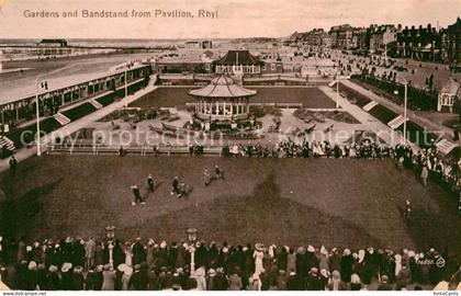 Rhyl Denbighshire Gardens and Bandstand from Pavillon