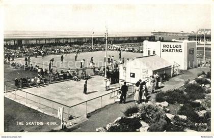 Rhyl Denbighshire Skating Rink Valentine's Postcard Silveresque