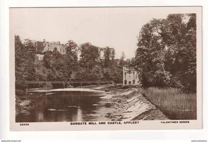 Appleby - Bongate Mill, Castle and footbridge - old Cumbria real photo postcard