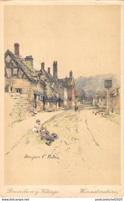 uk30946 broadway village worcestershire real photo uk