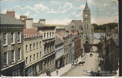 Londonderry Derry Shipquay Street Pferdewagen