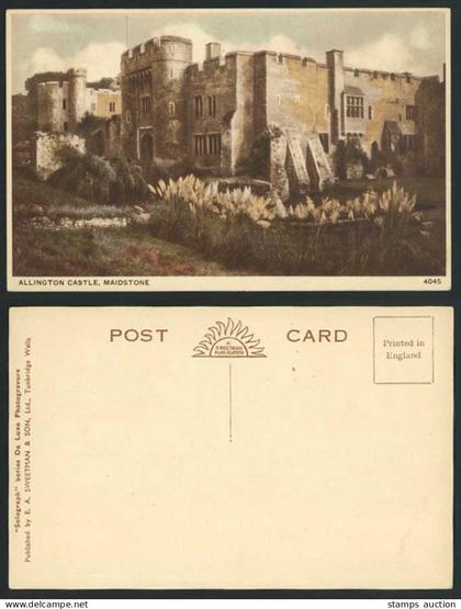 Maidstone ALLINGTON CASTLE Kent Old Colour Postcard Solograph Series EA Sweetman