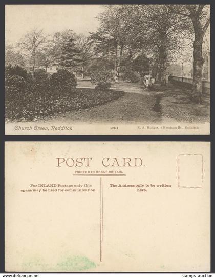 Redditch Church Green Worcestershire Old Postcard E.A. Hodges 1 Evesham St 59943