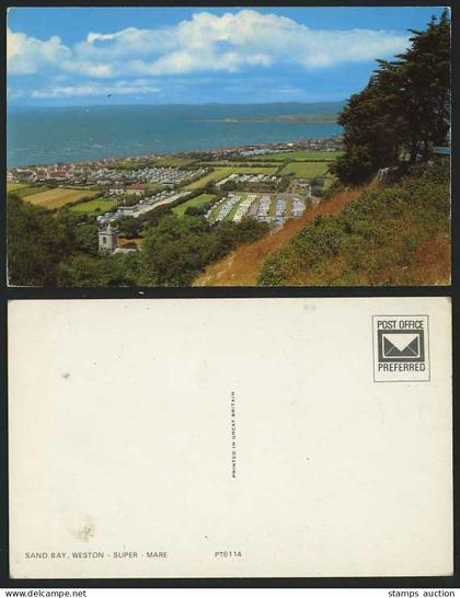 Somerset Old Colour Postcard WESTON-SUPER-MARE Sand Bay