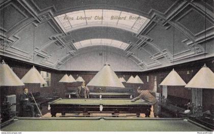 Alloa Liberal Club Clackmannanshire Billiards Room Old Scottish Postcard