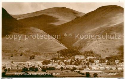 Alva Clackmannanshire Ochil Hills and Alva from south