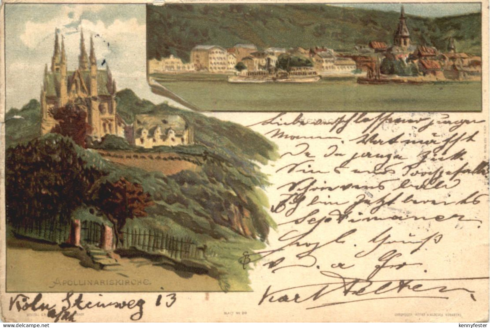 Remagen - Appolinariskirche - Litho