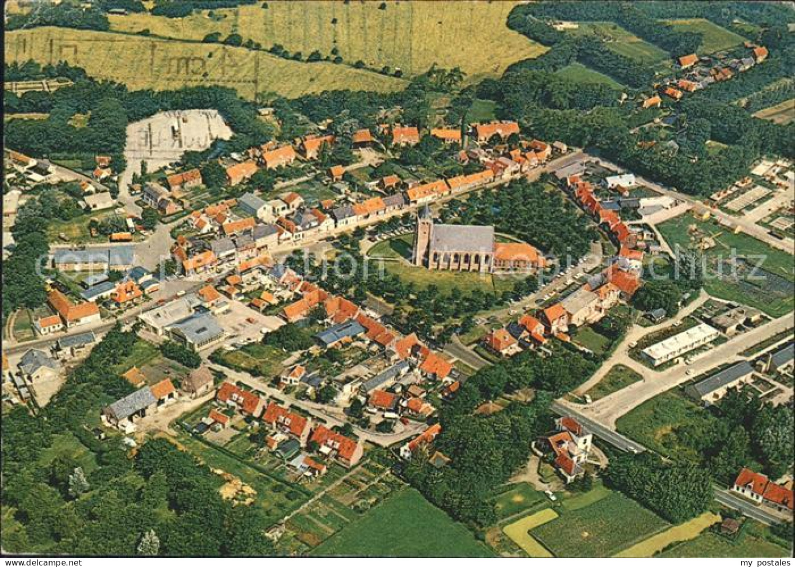 Renesse Fliegeraufnahme Kirche