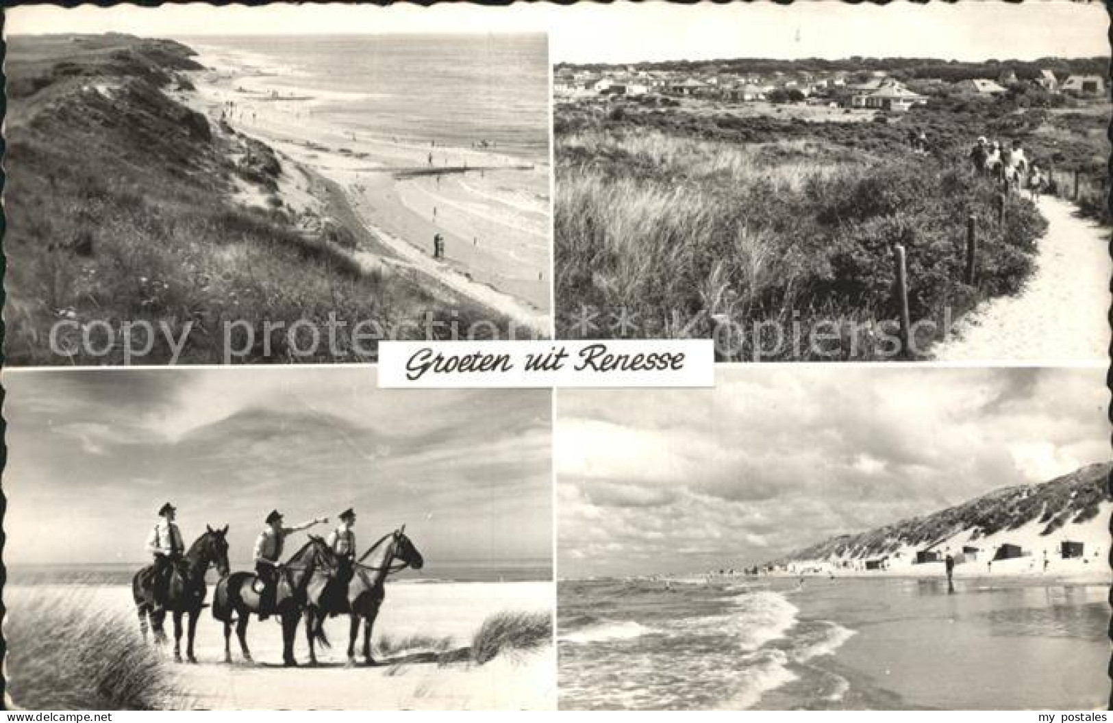 Renesse Strand Polizei auf Pferden