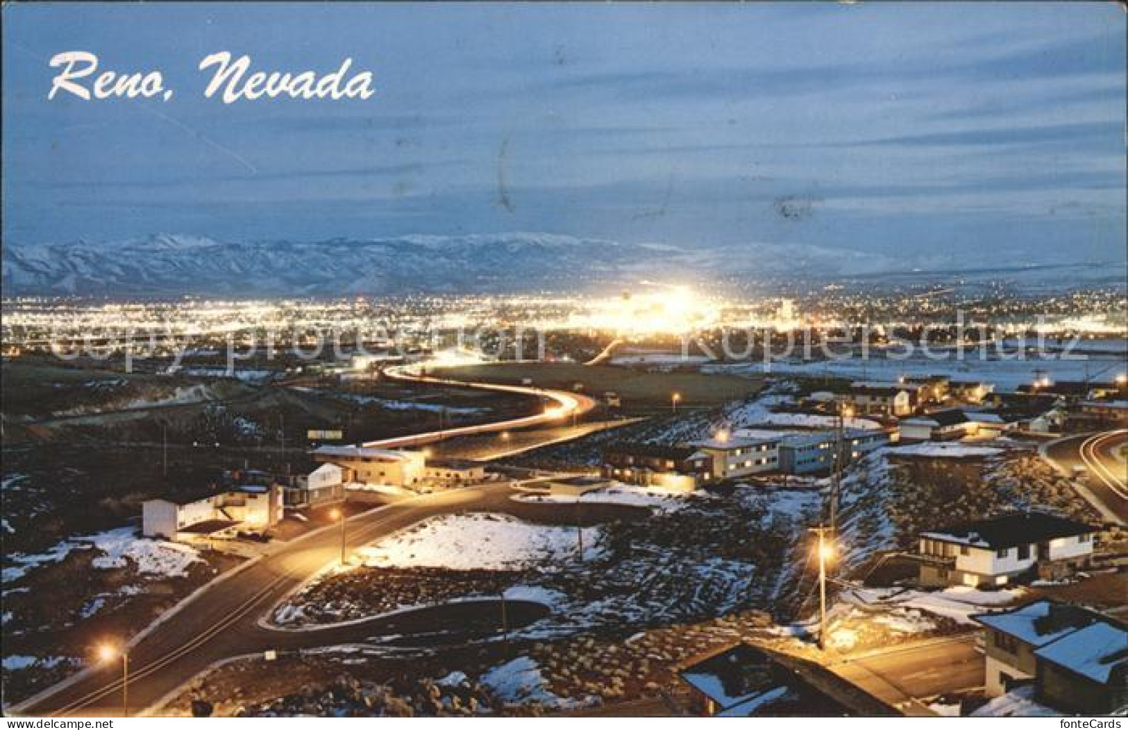 Reno Nevada Panorama at night