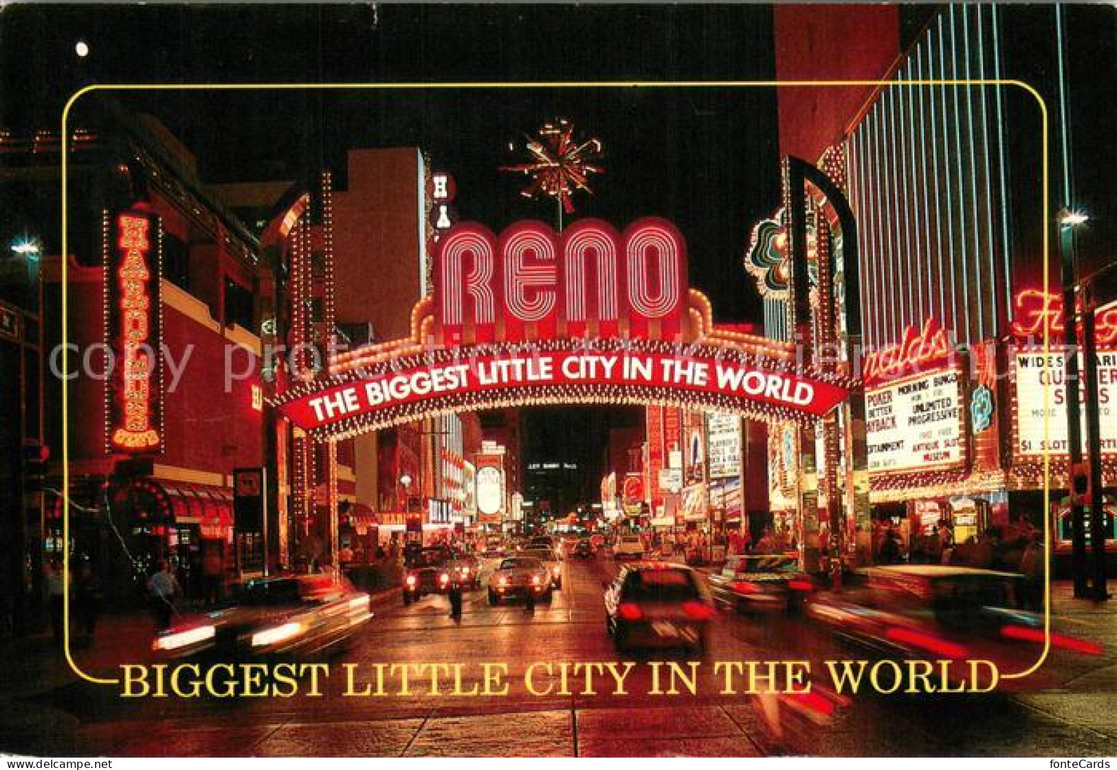 Reno Nevada Reno Arch downtown Biggest little city in the world at night