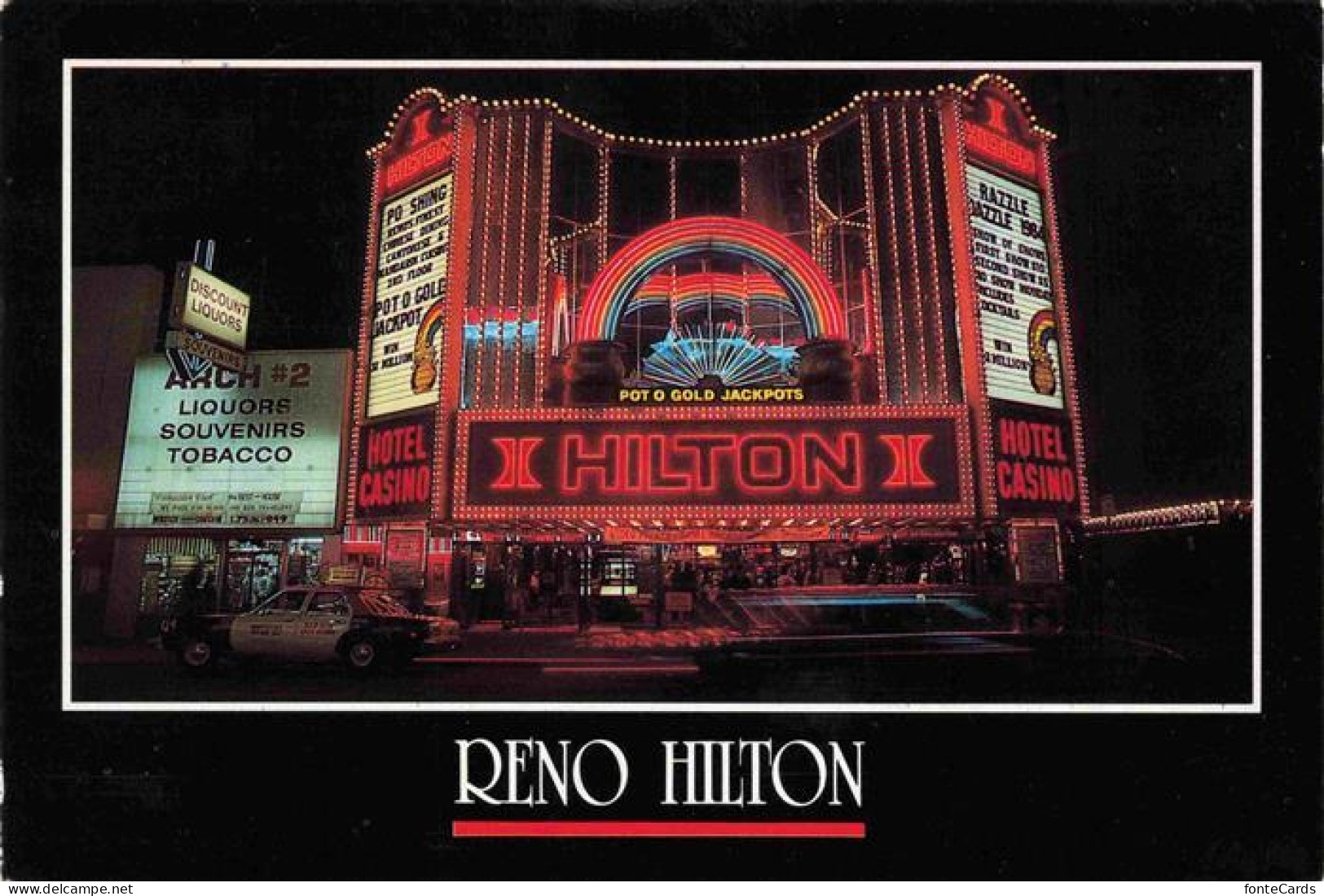 Reno  Nevada USA Reno Hilton Hotel Nachtaufnahme