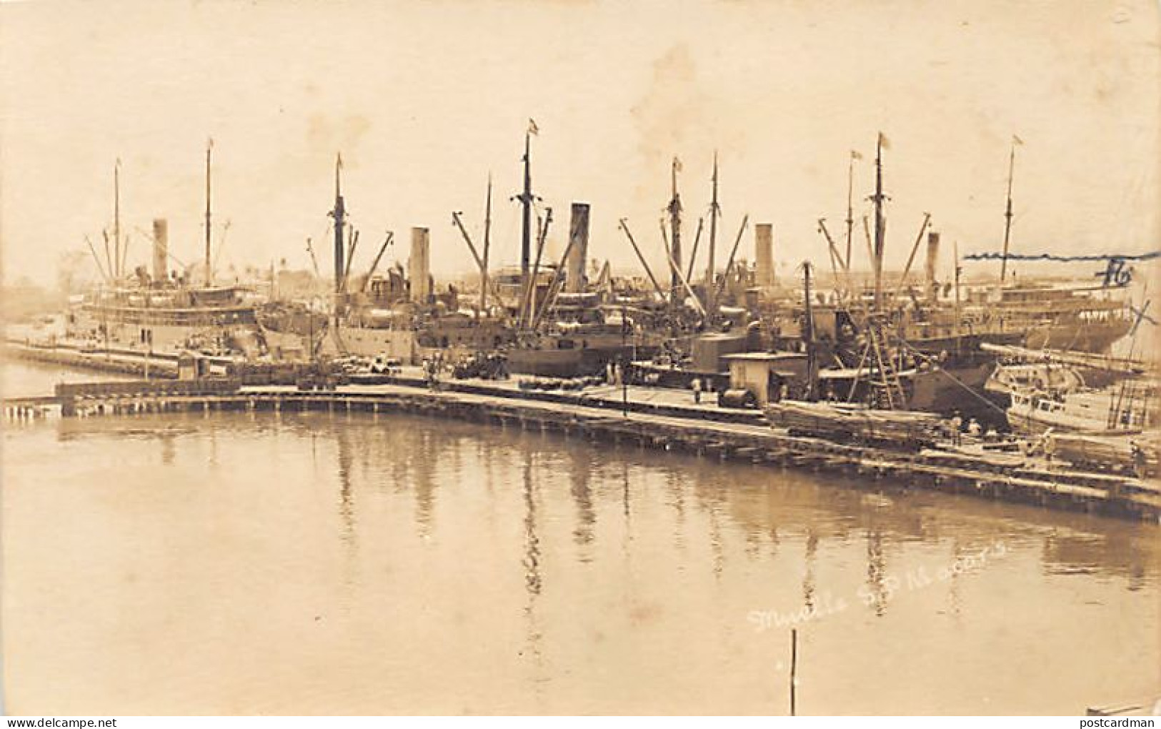 Rep. Dominicana - SAN PEDRO DE MACORÍS - Muelle - Año 1919 - POSTAL FOTO Real Photo - Ed. desconocido
