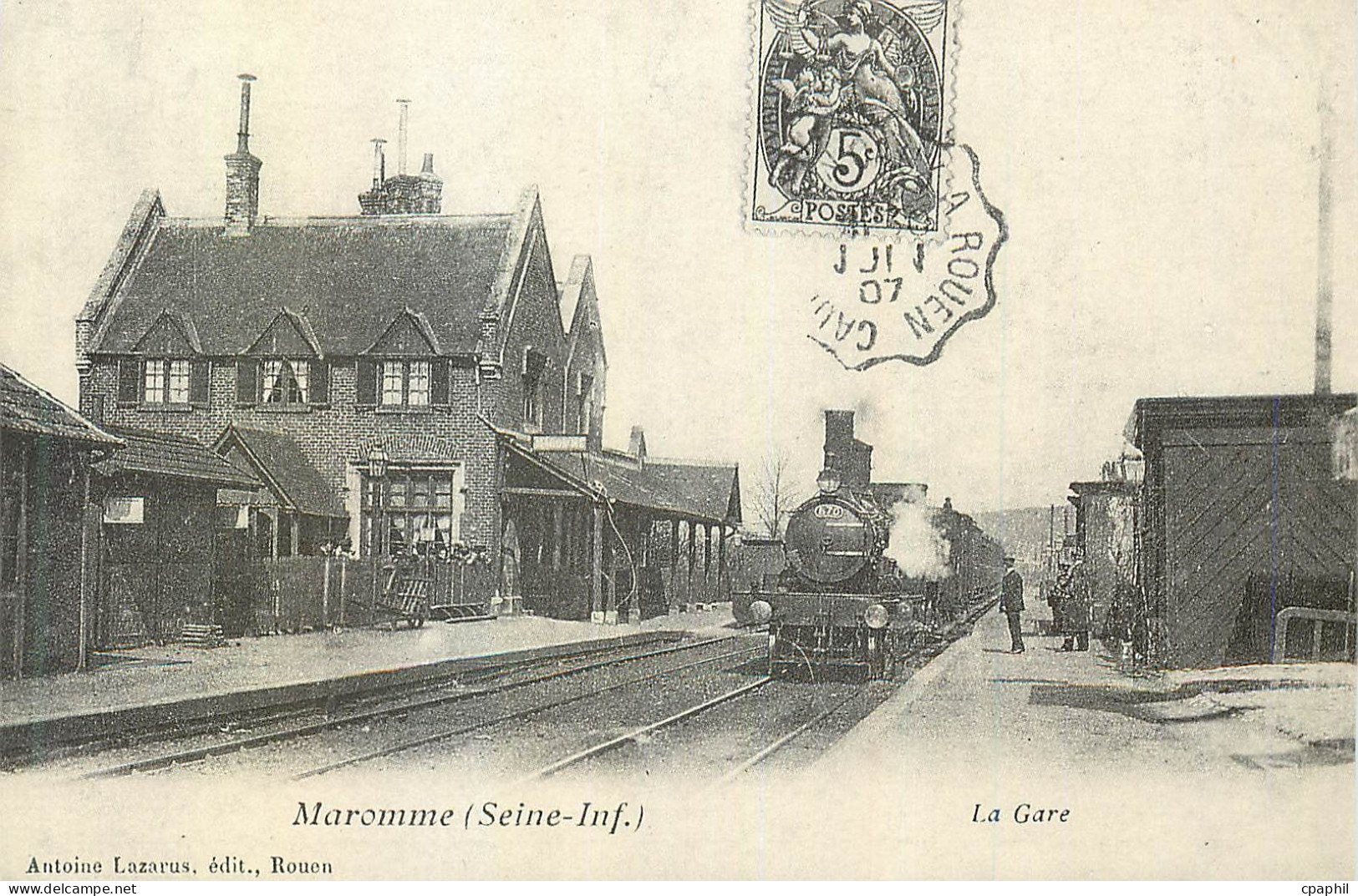 REPRO Maromme (Seine Inf) Train La gare